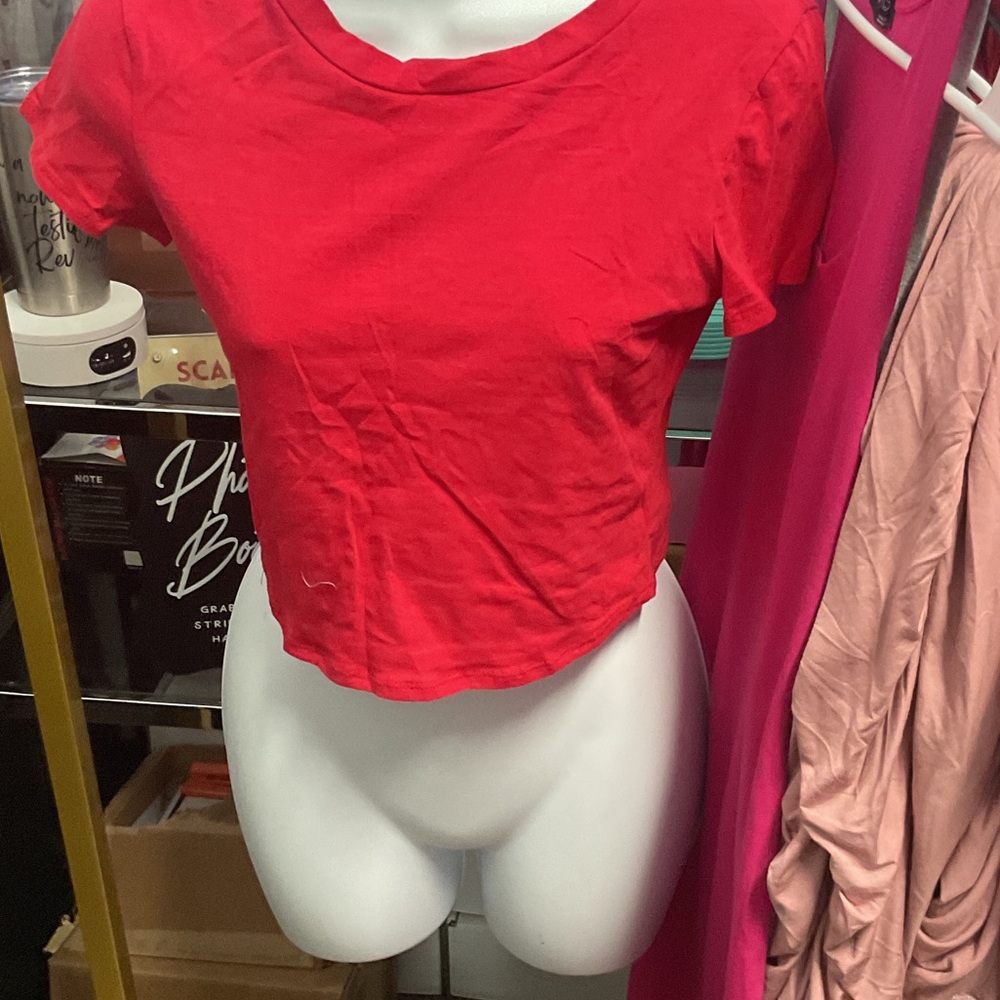Vibrant Red Women's Crop Top